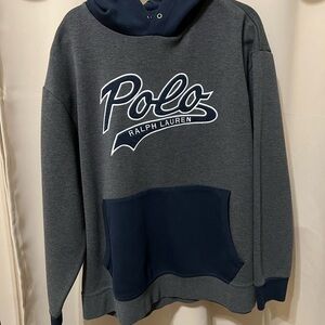 Polo by Ralph Lauren Men's Charcoal and Navy Sweatshirt